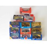 A group of diecast model Taxis by CORGI - to include a set with a London bus and TXI taxi - VG/E