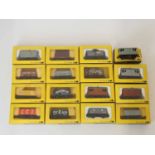 A large group of mixed TRIX British outline OO gauge wagons - VG in G boxes (16)