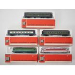 A group of JOUEF HO gauge French outline electric locomotives and passenger coaches - G/VG in G