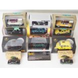 A group of 1:43 scale assorted taxi cab diecast models by MERCURY (SCOTTOY) IXO, TRAX, RIO, DINKUM