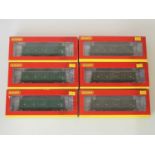 A group of HORNBY OO gauge Maunsell passenger brake vans 'Van C', comprising 3 x R4306A in BR livery