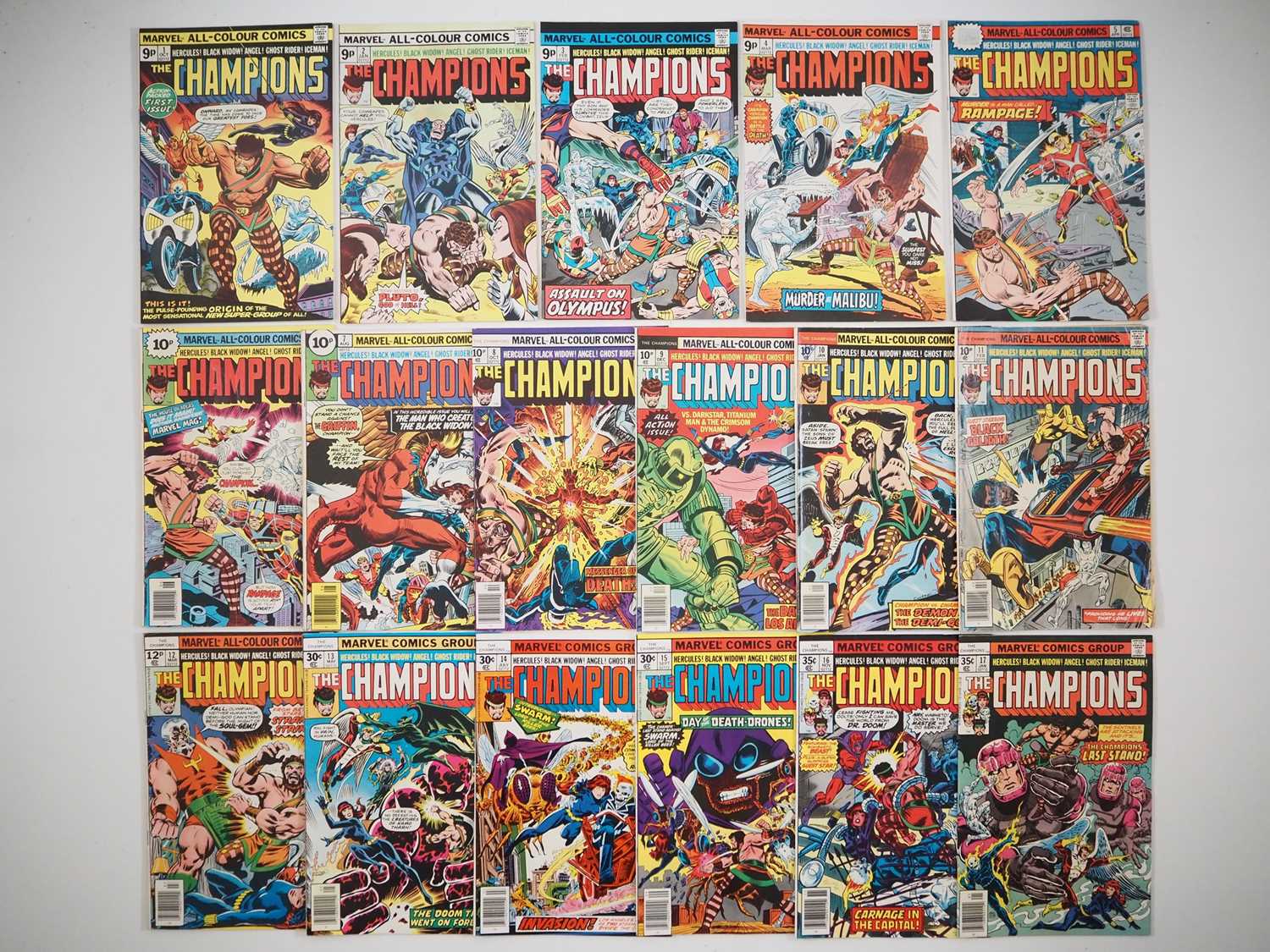 THE CHAMPIONS #1, 2, 3, 4, 5, 6, 7, 8, 9, 10, 11, 12, 13, 14, 15, 16, 17 (17 in Lot) - (1975/