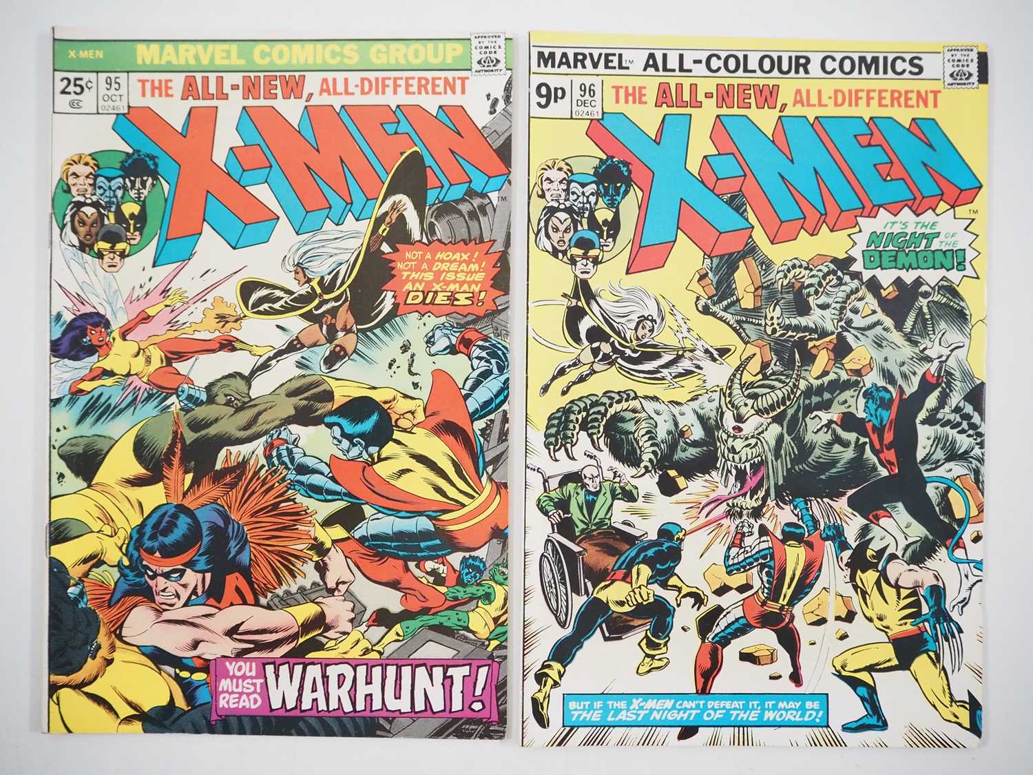 X-MEN #95 & 96 (2 in Lot) - (1975 - MARVEL - US & UK Price Variant) - Includes the third