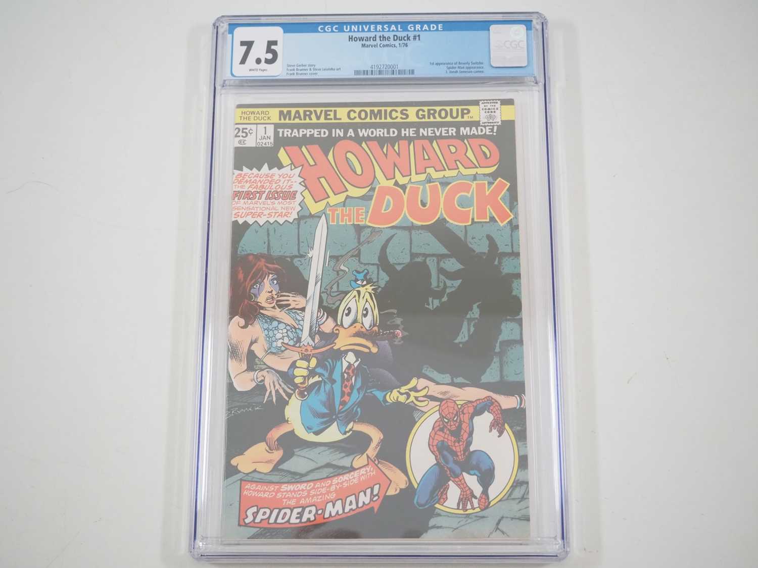 HOWARD THE DUCK #1 (1976 - MARVEL) - GRADED 7.5 (VF-) by CGC - First solo title featuring Howard the