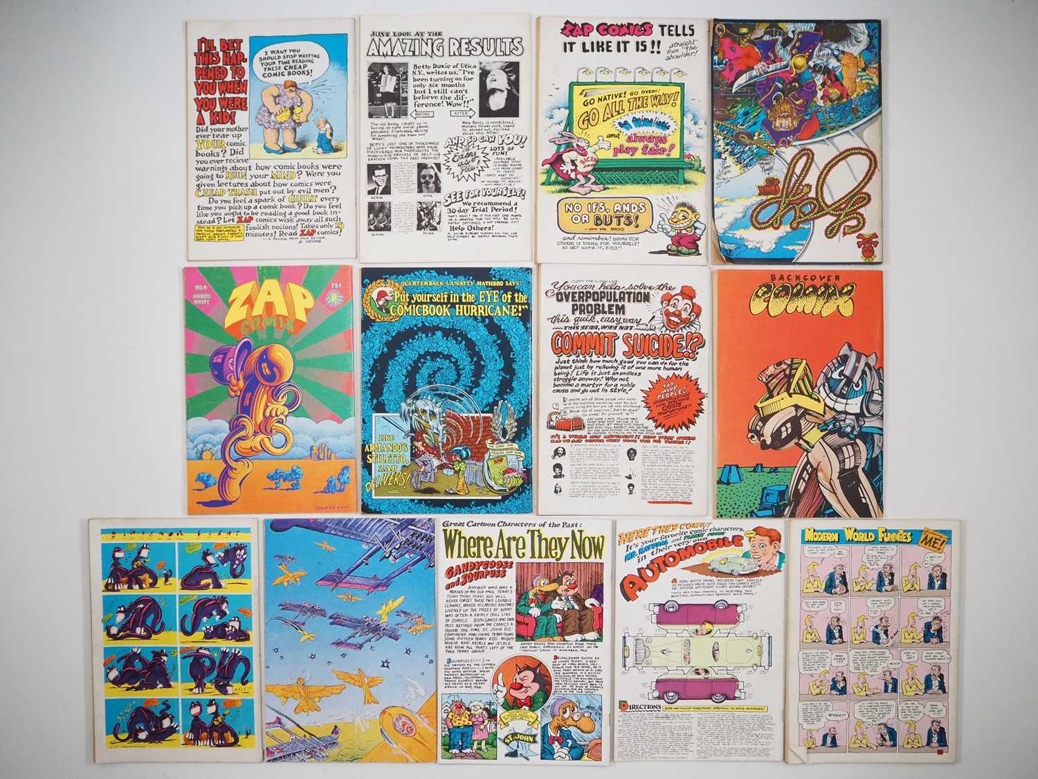 ZAP COMIX 0, 1, 2, 3, 4, 5, 6, 7, 8, 10 + MR. NATURAL #1, 2 & 3 (13 in Lot) - (1967/1978 - APEX - Image 2 of 2