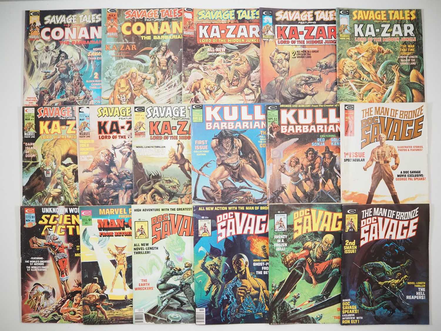 CURTIS MAGAZINE LOT (17 in Lot) - Includes SAVAGE TALES #4, 5, 6, 7, 8, 9, 10, 11 + KULL AND THE