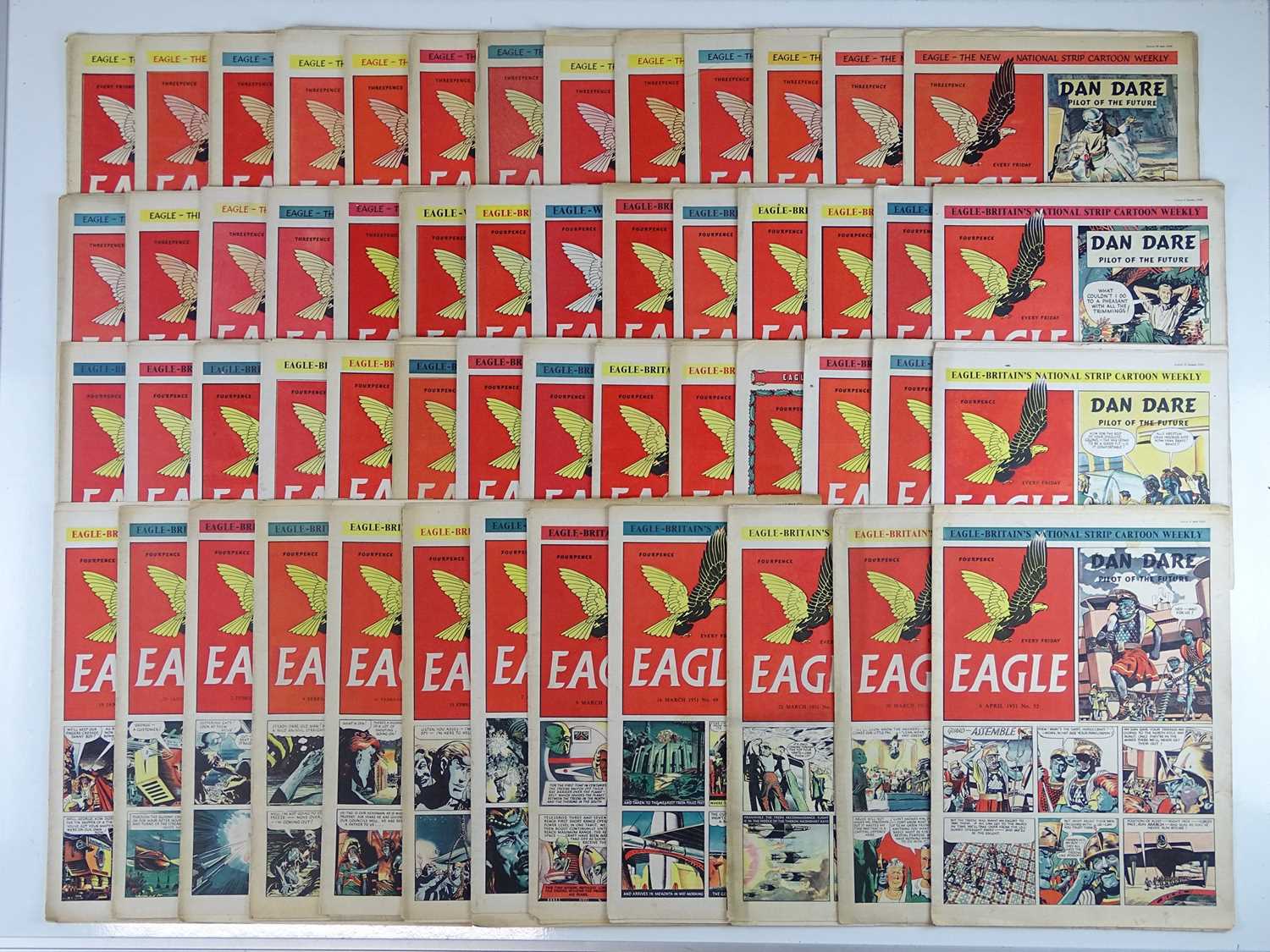 EAGLE COMIC LOT (53 in Lot) - (1950 - Hulton Press / IPC Magazines) Includes complete Fifty-Two (52)