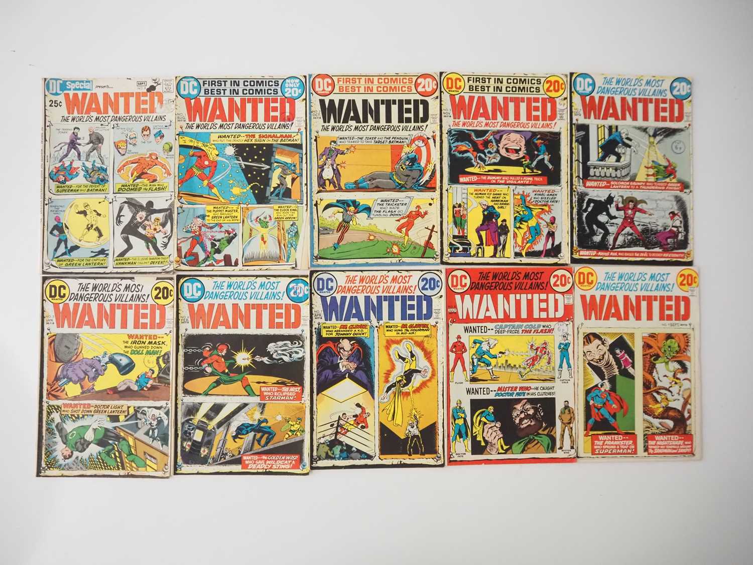 WANTED: THE WORLD'S MOST DANGEROUS VILLAINS #1, 2, 3, 4, 5, 6, 7, 8, 9 + DC SPECIAL #8 (10 in Lot) -