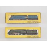 A pair of TRIX OO Gauge Class A4 steam locomotives, comprising of a 1195 'Merlin' in British Rail