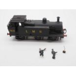A kit/scratch built finescale O Gauge 0-6-0 class 3F Jinty steam tank locomotive in LMS black