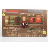 A LIONEL G scale Gold Rush Special train set comprising steam loco and two wagons in Denver & Rio