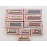 A group of LIMA OO gauge rolling stock, comprising of x6 parcel vans and x4 wagons - G/VG in G boxes