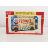 A SUN STAR 1:24 scale 2909 diecast London Routemaster bus WLT 686 with Vernon's Pools advert,