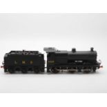 A kit/scratch built O Gauge finescale Fowler class 4F steam locomotive in LMS black livery