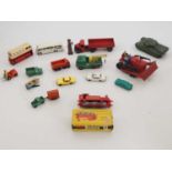 A group of assorted playworn diecast to include DINKY and MATCHBOX plus a BUDGIE No 224 Railway