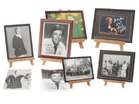 A group of framed and glazed 10" x 8" photographs (some signed) comprising: 'Colin Wood and Cliff