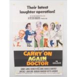 CARRY ON AGAIN DOCTOR (1969) - UK one sheet film poster featuring Arnaldo Putzu art of the Carry
