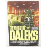 DR. WHO AND THE DALEKS (1965) - Late 1960s re-release - UK one sheet film poster - folded