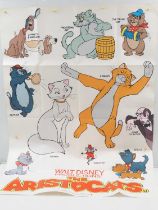 WALT DISNEY: THE ARISTOCATS (1980 re-release) UK 60" x 40" 'Characters' Film Poster - folded