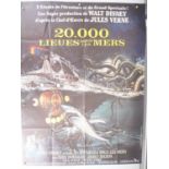 20,000 LEAGUES UNDER THE SEA (1955) UK Front Of House cards set of 8 together with a French Grande