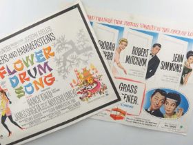 THE GRASS IS GREENER (1961) together with FLOWER DRUM SONG (1962) UK Quad film posters - rolled (2)