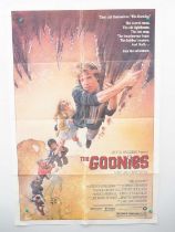 THE GOONIES (1985) US one sheet movie poster - classic Drew Struzan artwork - tape repair to rear