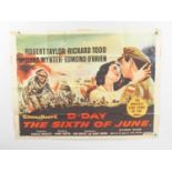 D-DAY THE 6TH JUNE - UK Quad film poster - folded - some tape marks