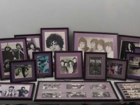 PINK FLOYD: A large quantity of framed and glazed postcards, photographs and black/white stills