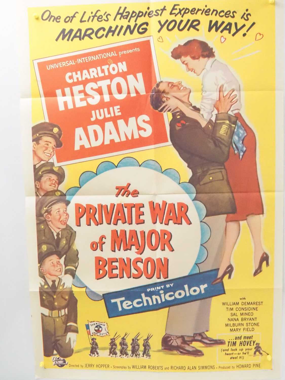 A group of folded movie posters comprising: THE PRIVATE WAR OF MAJOR BENSON (1965), THE DIAMOND HEAD - Bild 9 aus 19