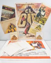 EL CID (1961) A large quantity of film posters of various formats comprising: A linen backed UK