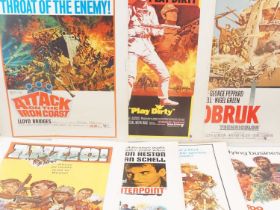 A group of US 30x40 rolled movie posters comprising: TOBRUK (1967), ANZIO (1968) Frank McCarthy art,