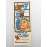 REACH FOR THE SKY (1957) - US Insert movie poster - Kenneth More as Douglas Bader, the WW2 fighter