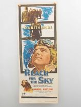 REACH FOR THE SKY (1957) - US Insert movie poster - Kenneth More as Douglas Bader, the WW2 fighter