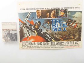 THE BLUE MAX (1966) UK Quad poster (slight creasing to top and bottom edges) and cinema brochure for