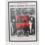 GILBERT AND GEORGE 'SERPENTINE GALLERY' poster for their 'Dirty Words Pictures' Exhibition -