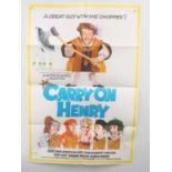 CARRY ON HENRY (1971) - UK one sheet film poster - folded