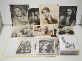 A large quantity of original black/white publicity photographs and stills from the 1940s onwards -