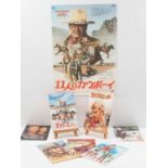 A group of Japanese film memorabilia comprising: COWBOYS (1972) B2 poster together with WILL