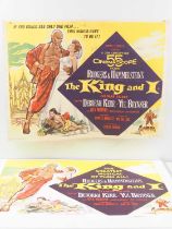 THE KING AND I (1956) UK Quad original release "Cinemascope 55" film poster together with the