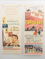 A pair of US Insert movie posters for musical films comprising A STAR IS BORN (1954) and CAROUSEL (