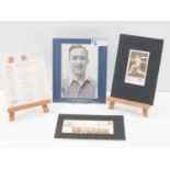 CRICKET - A group of cricket related autographs to include: DENNIS COMPTON (signed black/white),