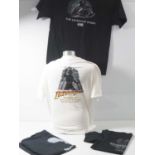 ADVENTURE: A group of 4 crew T-Shirts comprising: INDIANA JONES: KINGDOM OF THE CRYSTAL SKULL (