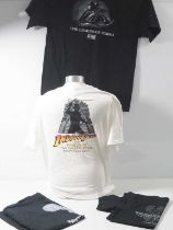 ADVENTURE: A group of 4 crew T-Shirts comprising: INDIANA JONES: KINGDOM OF THE CRYSTAL SKULL (