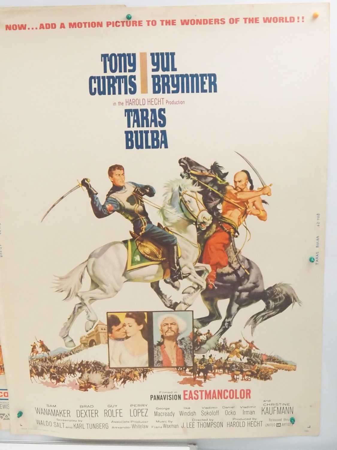 A group of US 30x40 rolled movie posters comprising: TARAS BULBA style B 1sh (1962), FLIGHT FROM - Bild 3 aus 8