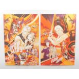 FLASH GORDON (2014) - Martin Ansin - Set of Two Signed and Matching Numbered Limited Edition Mondo