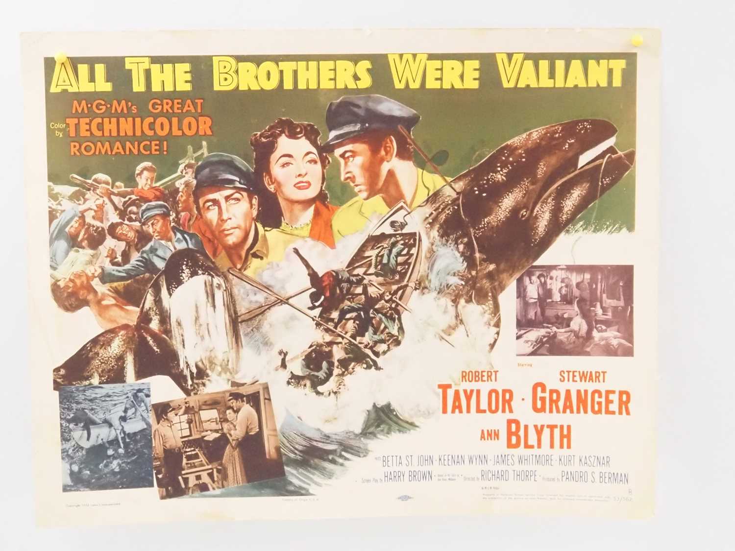 A small group of US half sheet movie posters for: ALL THE BROTHERS WERE VALIANT (1953), YANKEE PASHA - Bild 7 aus 7