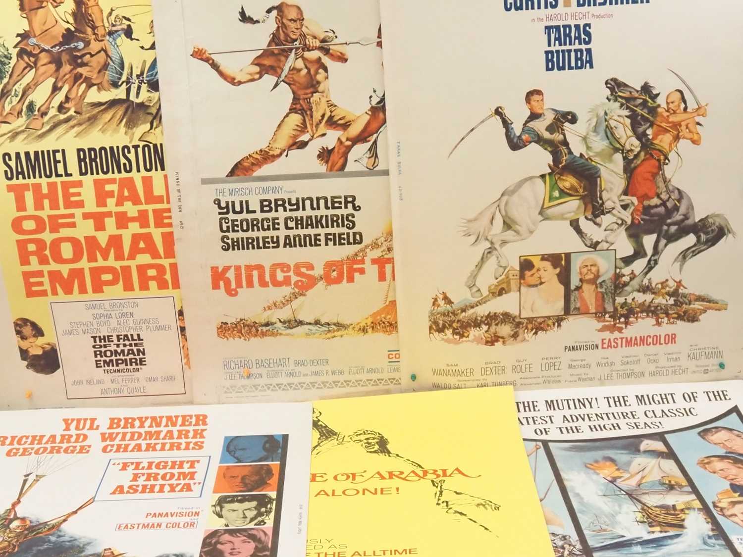 A group of US 30x40 rolled movie posters comprising: TARAS BULBA style B 1sh (1962), FLIGHT FROM - Bild 2 aus 8