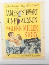 THE GLENN MILLER STORY (1960 re-release) - A 30 x 40 movie poster unfolded on thick card stock and