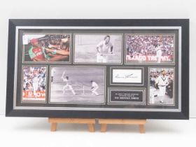 THE WORLD'S GREATEST CRICKETERS - framed and glazed photograph display with Sir Garfield Sobers