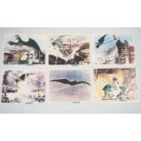 RODAN (1957) - 6 x UK Front of House lobby cards